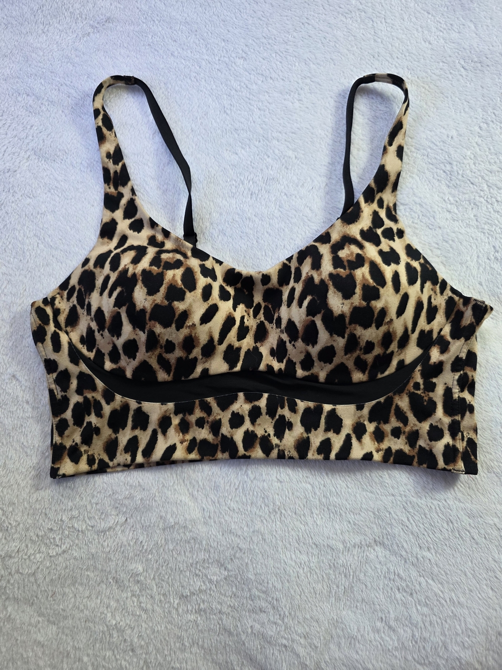 Victoria's Secret Leopard Wireless Bralette - Beige & Black